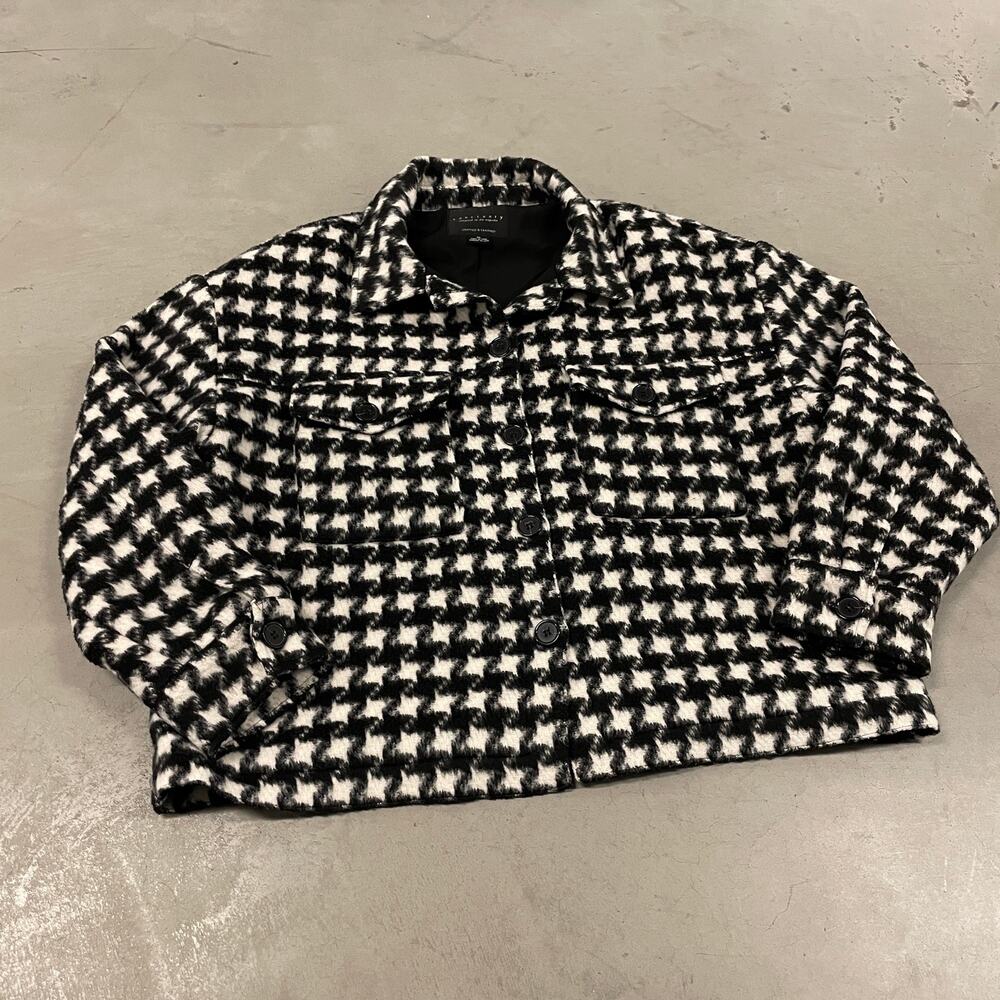 Y2K plaid faux wool sanctuary flannel patterned jacket